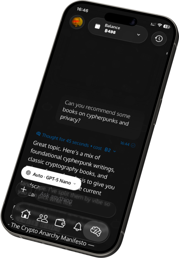 Sovran AI chat screen
